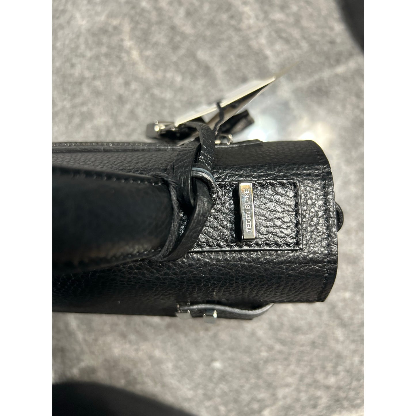 Teddy Blake Ava 11" Satchel – Black Cervo Leather, Ruthenium, Lock & Key