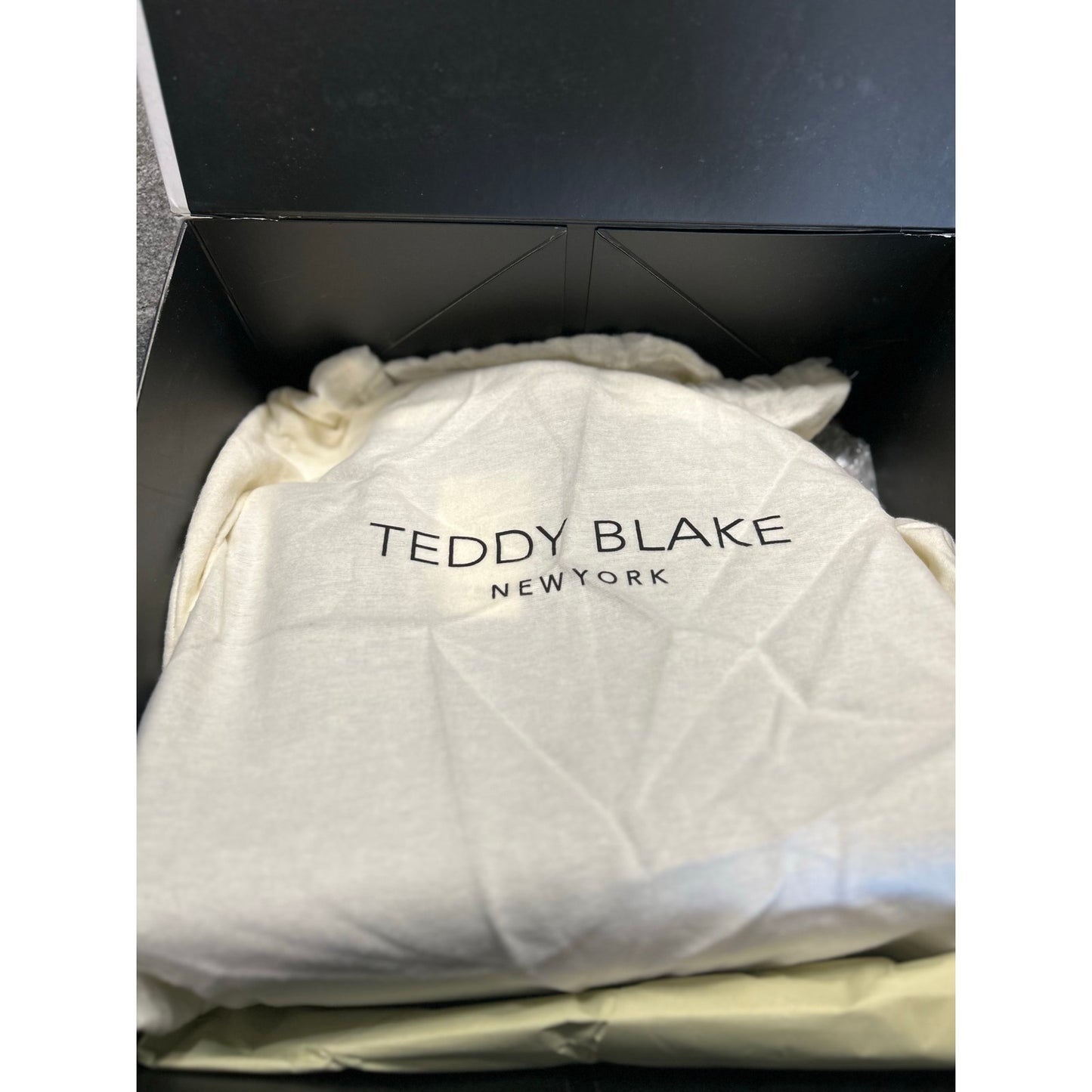 Teddy Blake Roberta 13" Satchel – Turbulence Gray Italian Leather- NWT