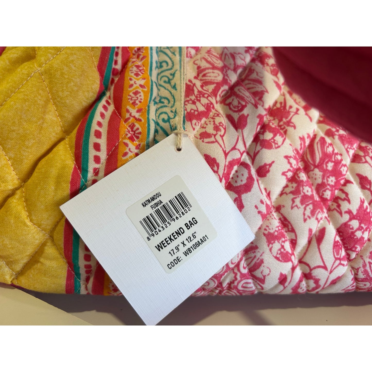 Maison d’Hermine Quilted Weekender Bag – Rare Print, New with Tags