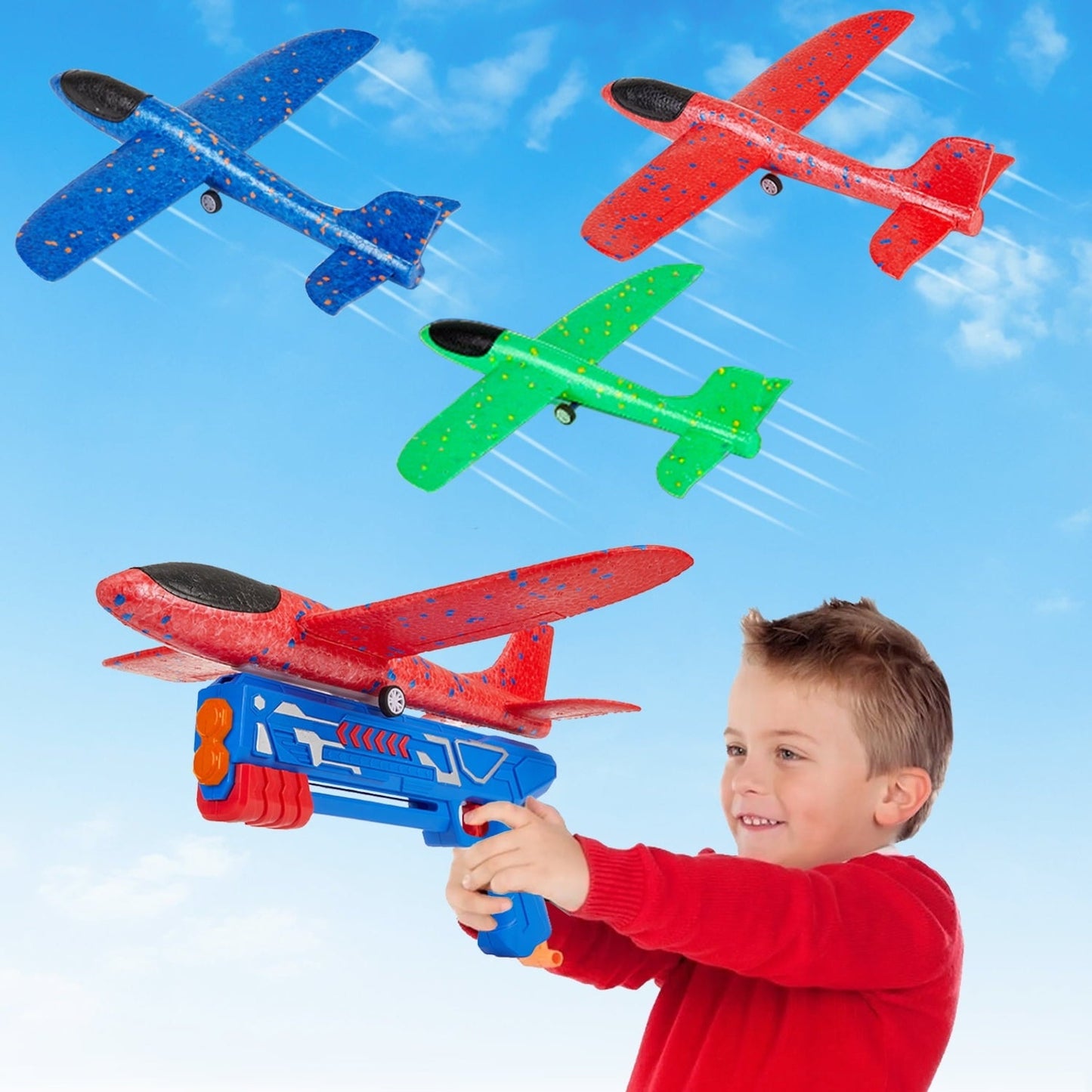 Kids Cargo Plane Transport Toy Set with Cars and Helicopter
