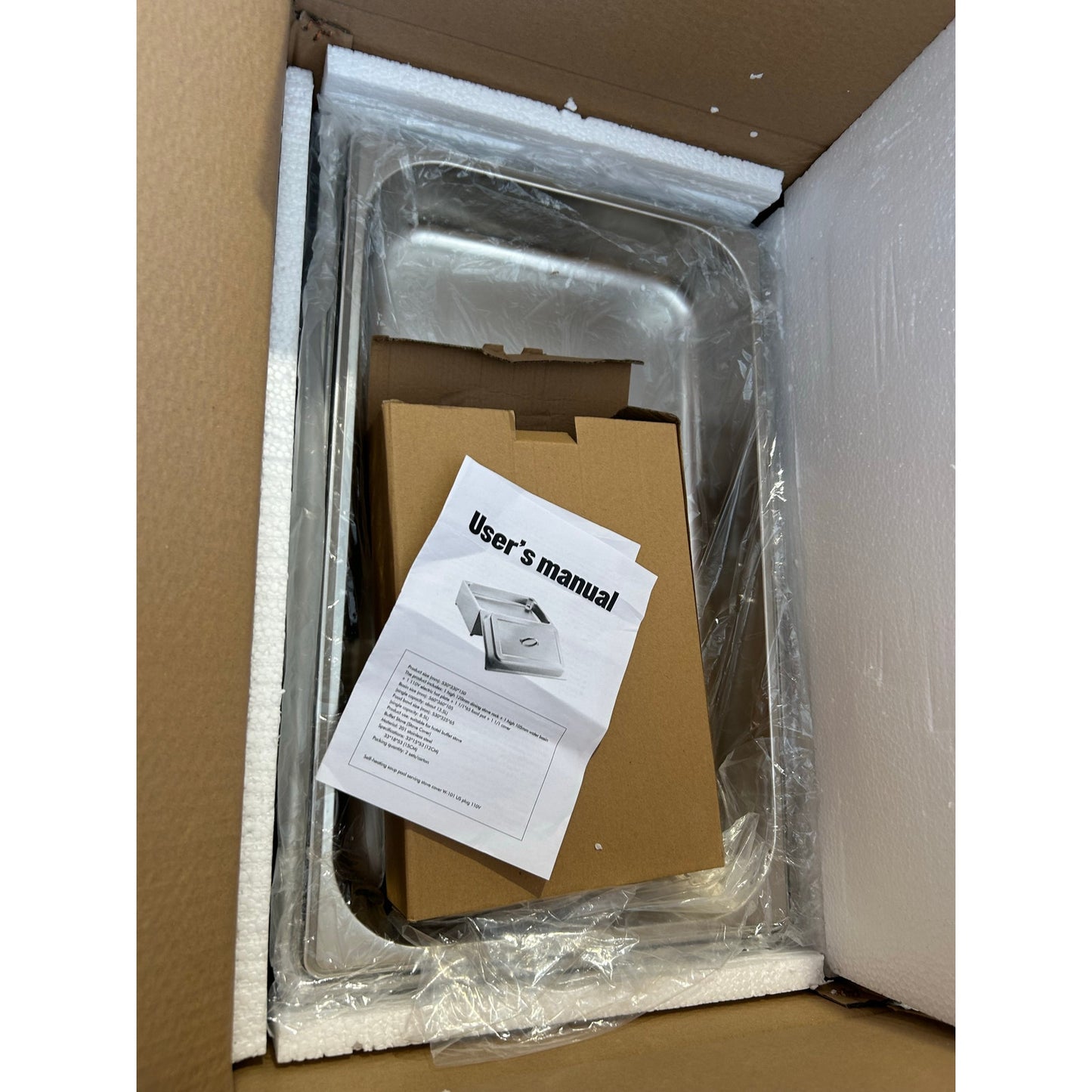 9.5QT Stainless Steel Electric Food Warmer- 2 Basins of Various Depth, Brand New