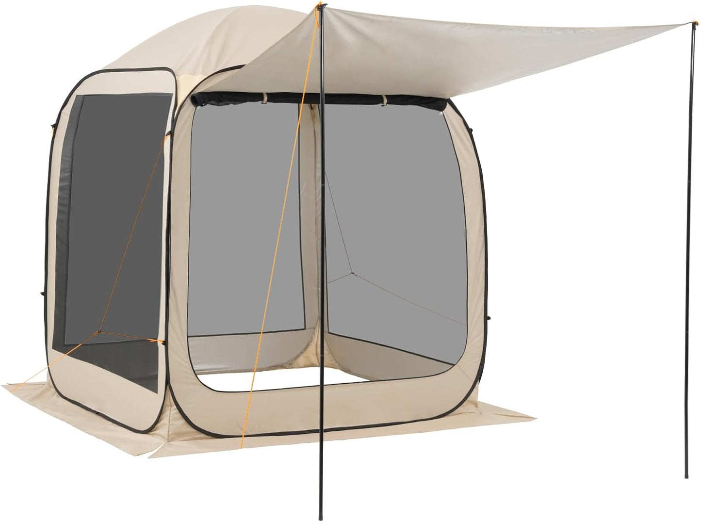 Pop Up Screen House Tent 6x6 Ft 4-6 Person Gazebo with Awning