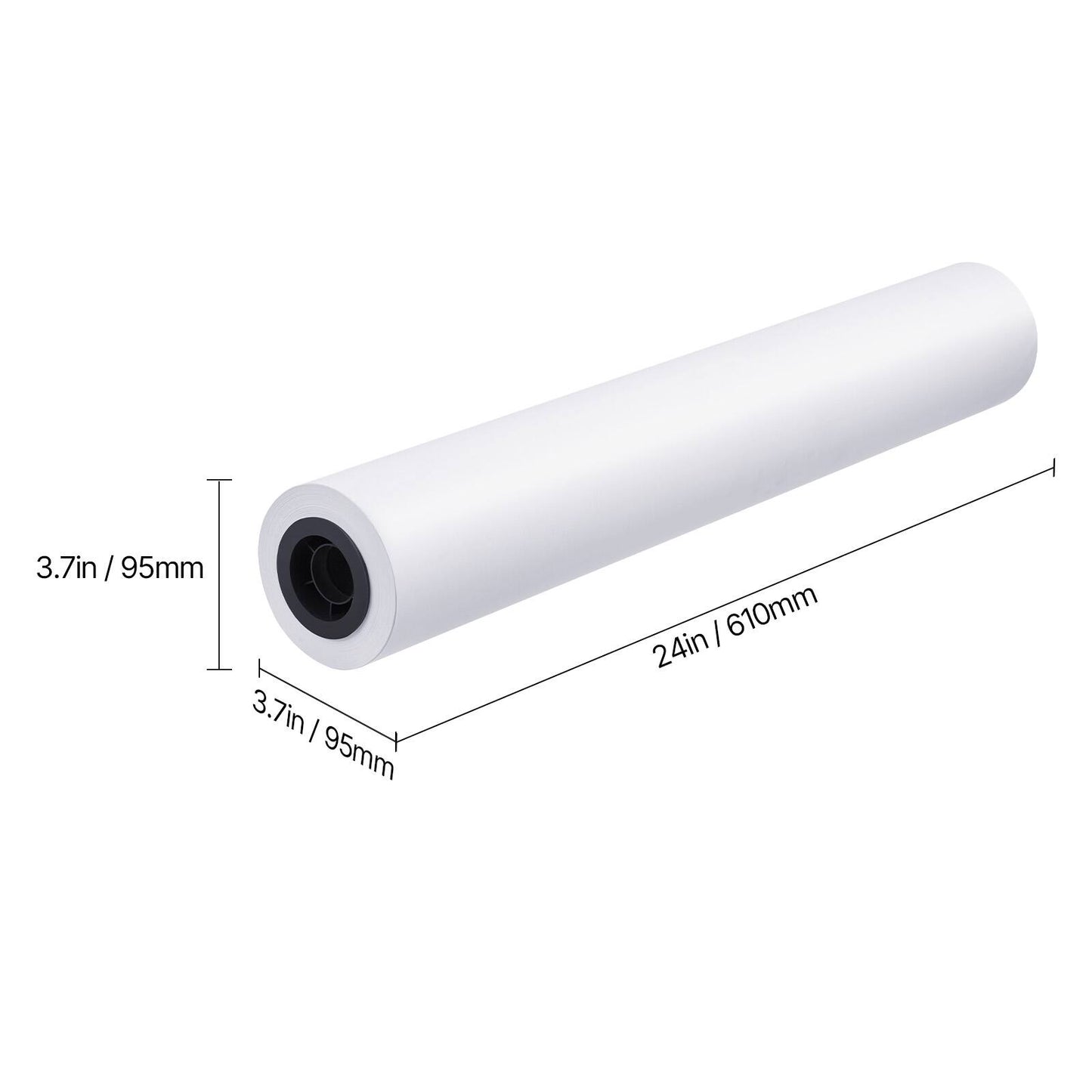 Wide Format Paper 24 In X 150 Ft Plotter Roll 8 Rolls CAD Bond 2 In Core 20 LB Bright White