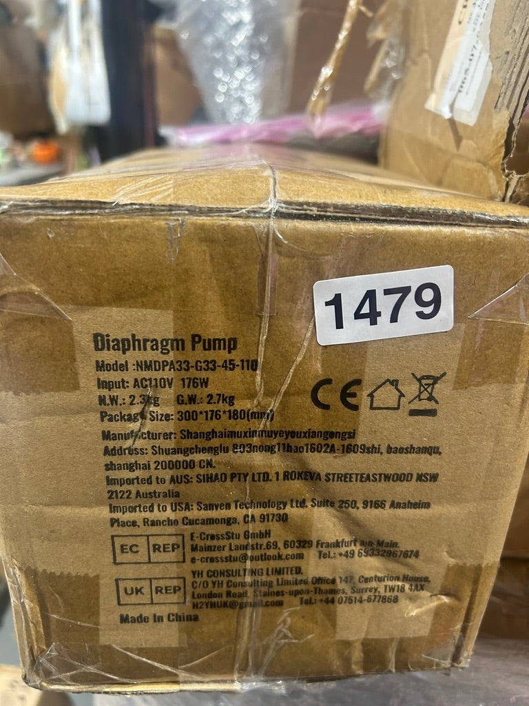 VEVOR 3.3 GPM Water Diaphragm Pump 45 PSI Self-Priming 110V