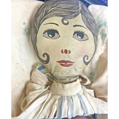 Vintage 1940s Dura Products Flapper Doll Clothespin Bag Canton Ohio