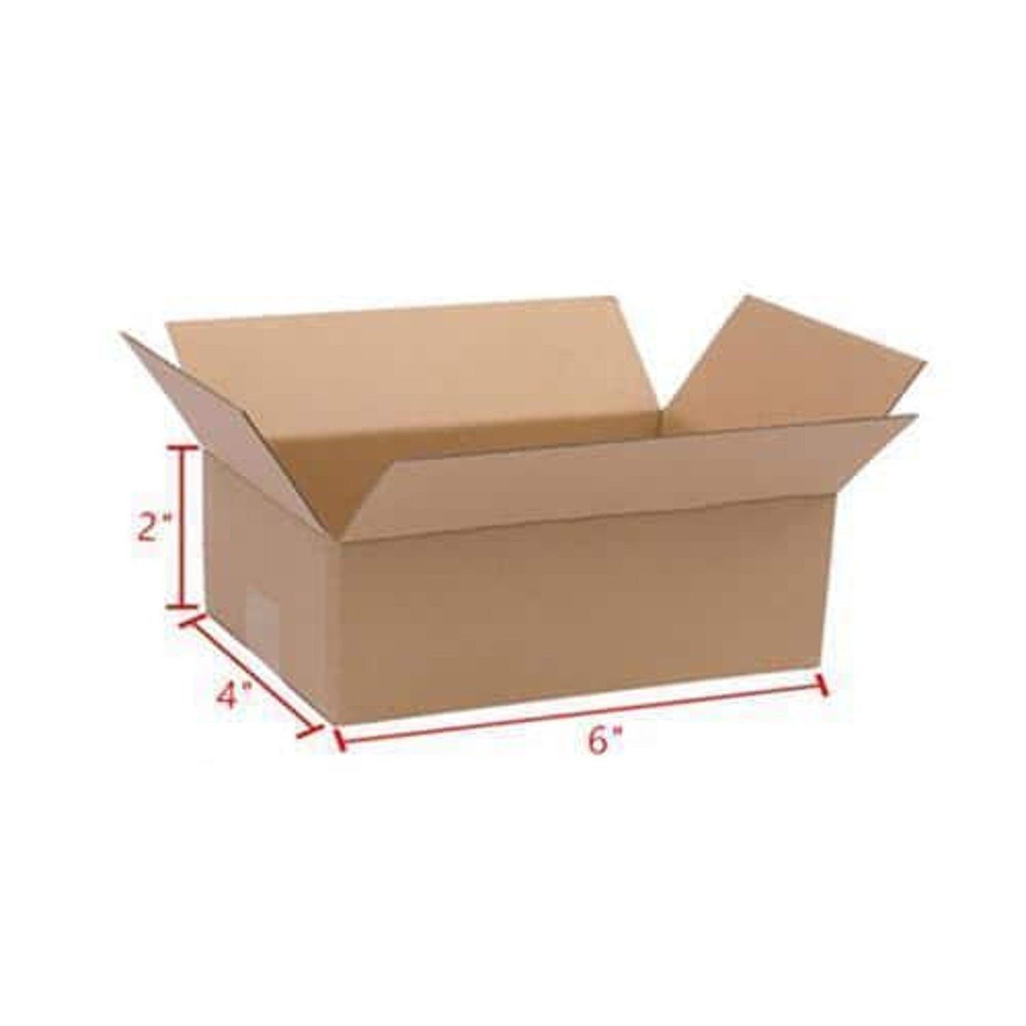 6” x 4” x 2” Kraft Corrugated Shipping Boxes – Bulk 100 Pack Recycled Cardboard