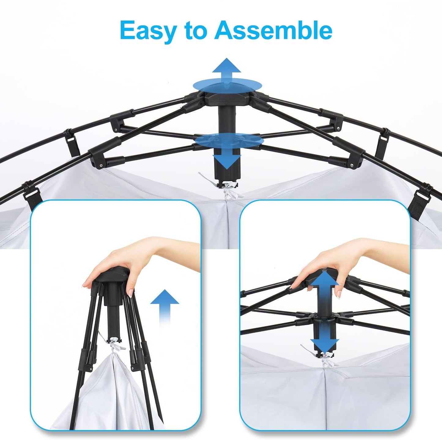 Pop-Up Privacy -Double Shower & Changing Tent with Carry Bag – 7.5 Ft