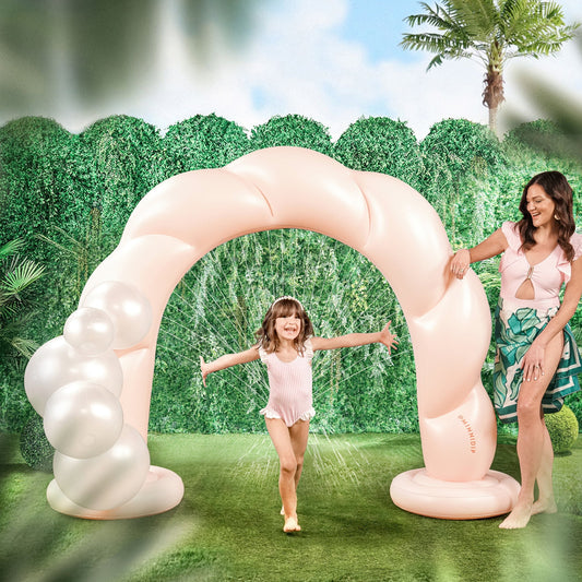 Minnidip Blush Twist Inflatable Garland Arch Sprinkler - Party Photo Backdrop