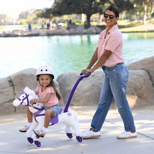 Power Pony Push Riding Toy – Crystal Model, 100 lb Capacity