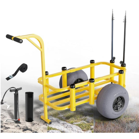 Folding Utility Wagon Cart – Heavy Duty with All-Terrain Wheels, New in box