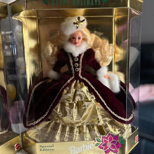 1996 Happy Holidays Barbie Special Edition, NRFB, 30 Year Vintage Collector Doll