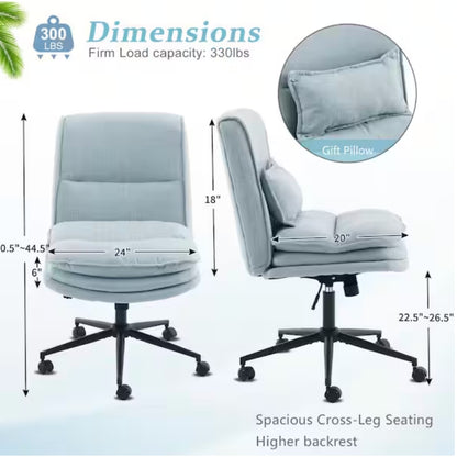 Adjustable Height, Criss Cross Swivel Desk Chair – 300 lb Capacity – New in Box