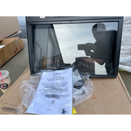 23" Electric Fireplace Insert with App Remote 1400W Black