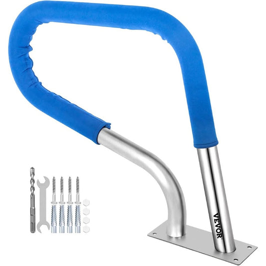 VEVOR YC‑3022 30″×22″ Stainless Steel Pool Handrail w/ Blue Nylon Grip (Complete Kit)