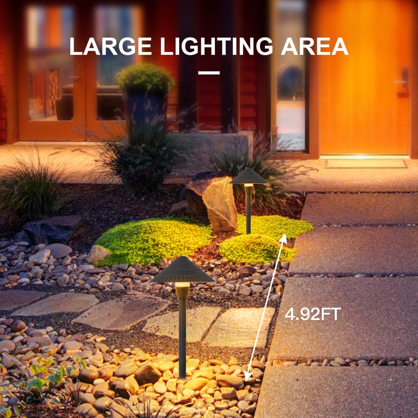 12-Pack LED Low Voltage Landscape Pathway Lights 3W CRI90+ Cast Aluminum Bronze