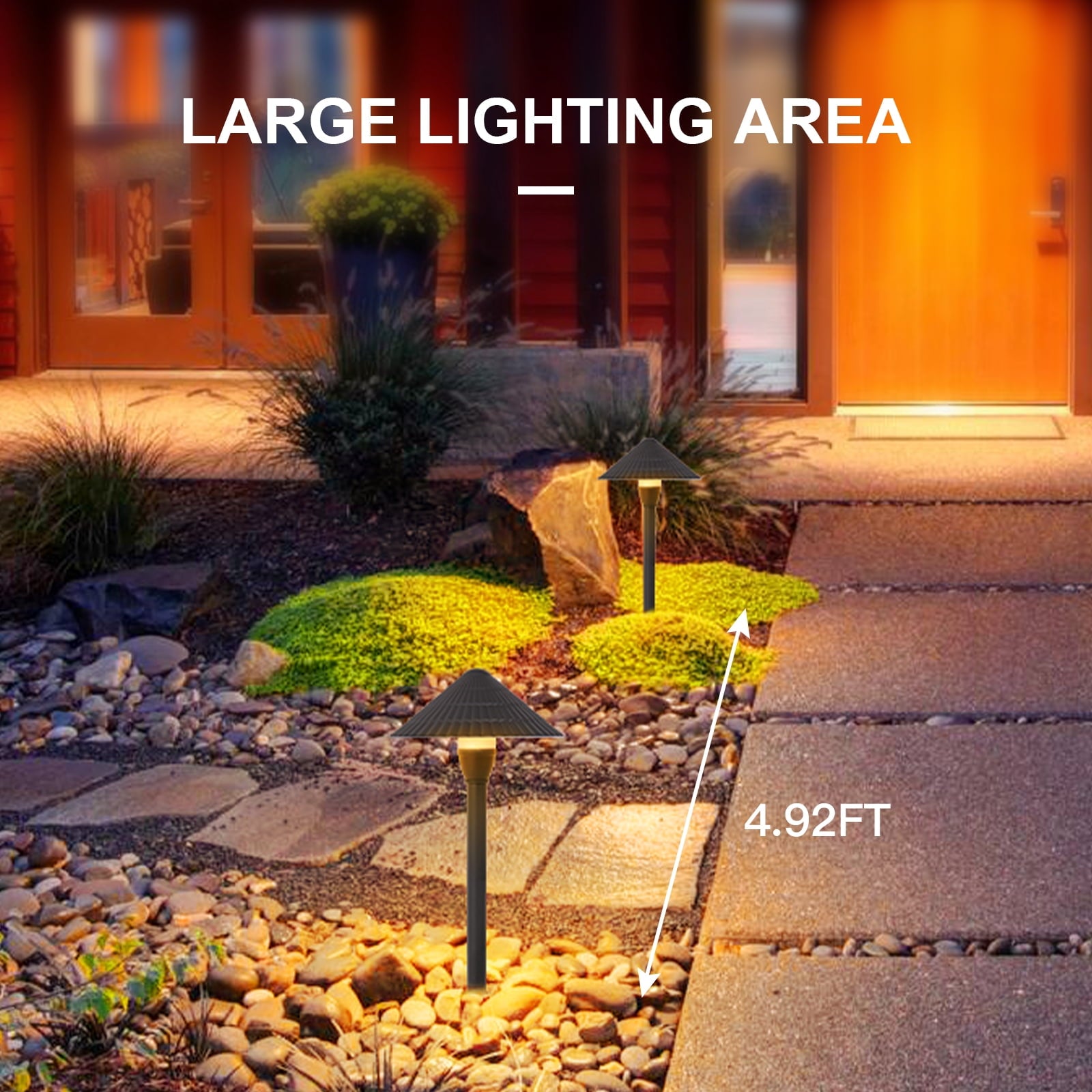 12-Pack LED Low Voltage Landscape Pathway Lights 3W CRI90+ Cast Aluminum Bronze