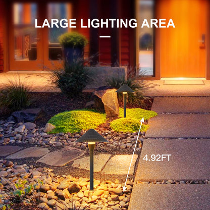 12-Pack LED Low Voltage Landscape Pathway Lights 3W CRI90+ Cast Aluminum Bronze