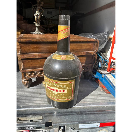 Vintage Drambuie 26.5” Bottle-Shaped Pub Advertising Cooler Ice Bucket