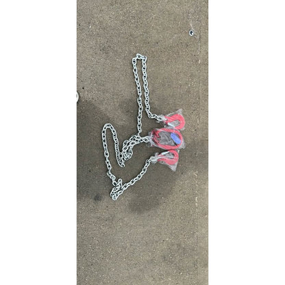 3/8" x 6' Double Leg G80 Chain Sling with Grab Hooks 11,000LB Capacity
