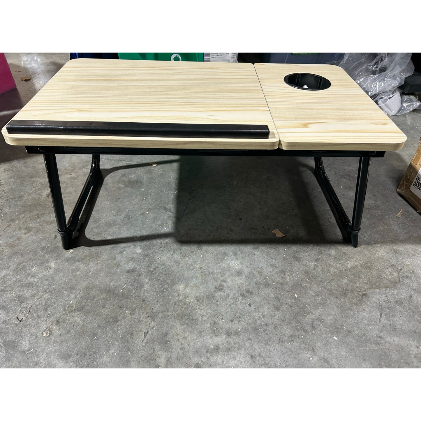 Adjustable Laptop Bed Desk with Cup Holder – 22” Wide, Foldable