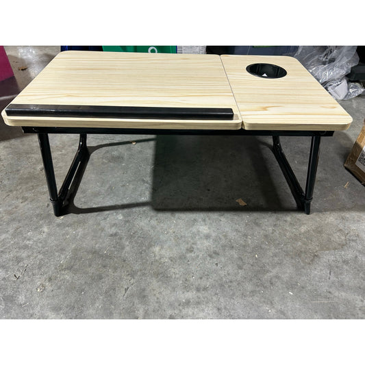 Adjustable Laptop Bed Desk with Cup Holder – 22” Wide, Foldable