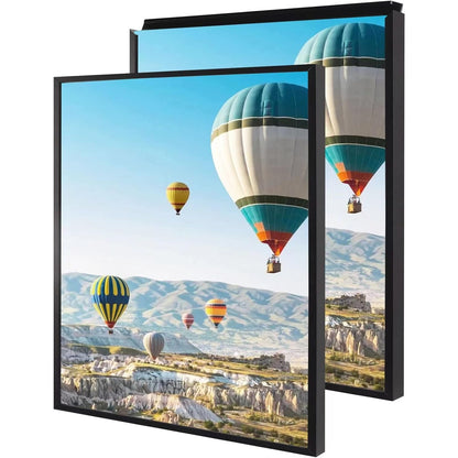 Set of 2 Black 24x32 Snap Poster Frames – Plexiglass Front-Load, New in Box