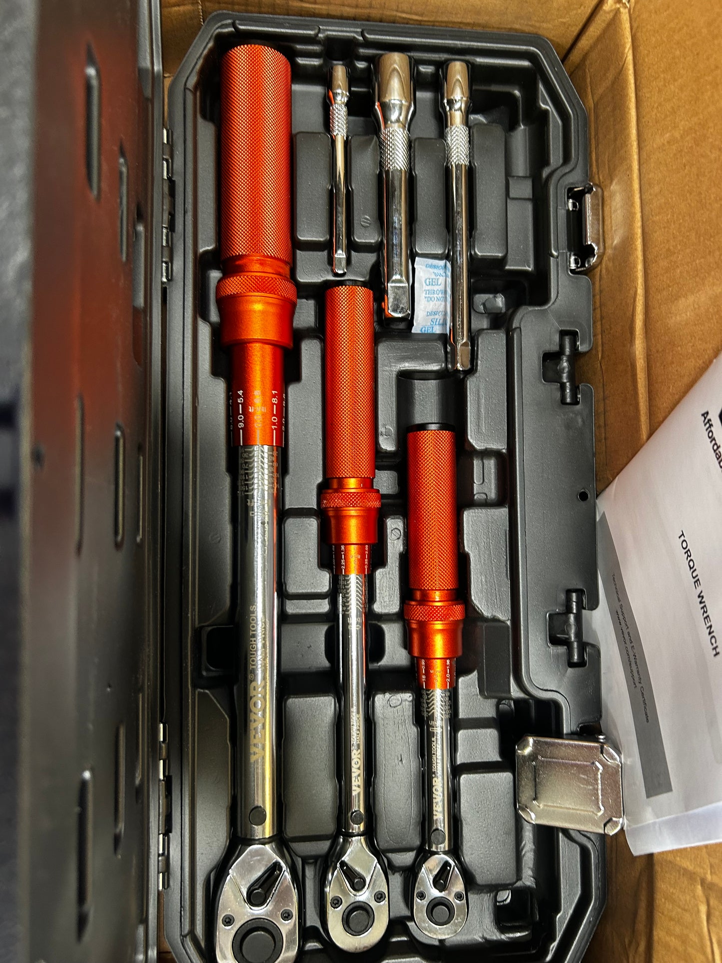 New Click Torque Wrench Set 3-Piece with Storage Case