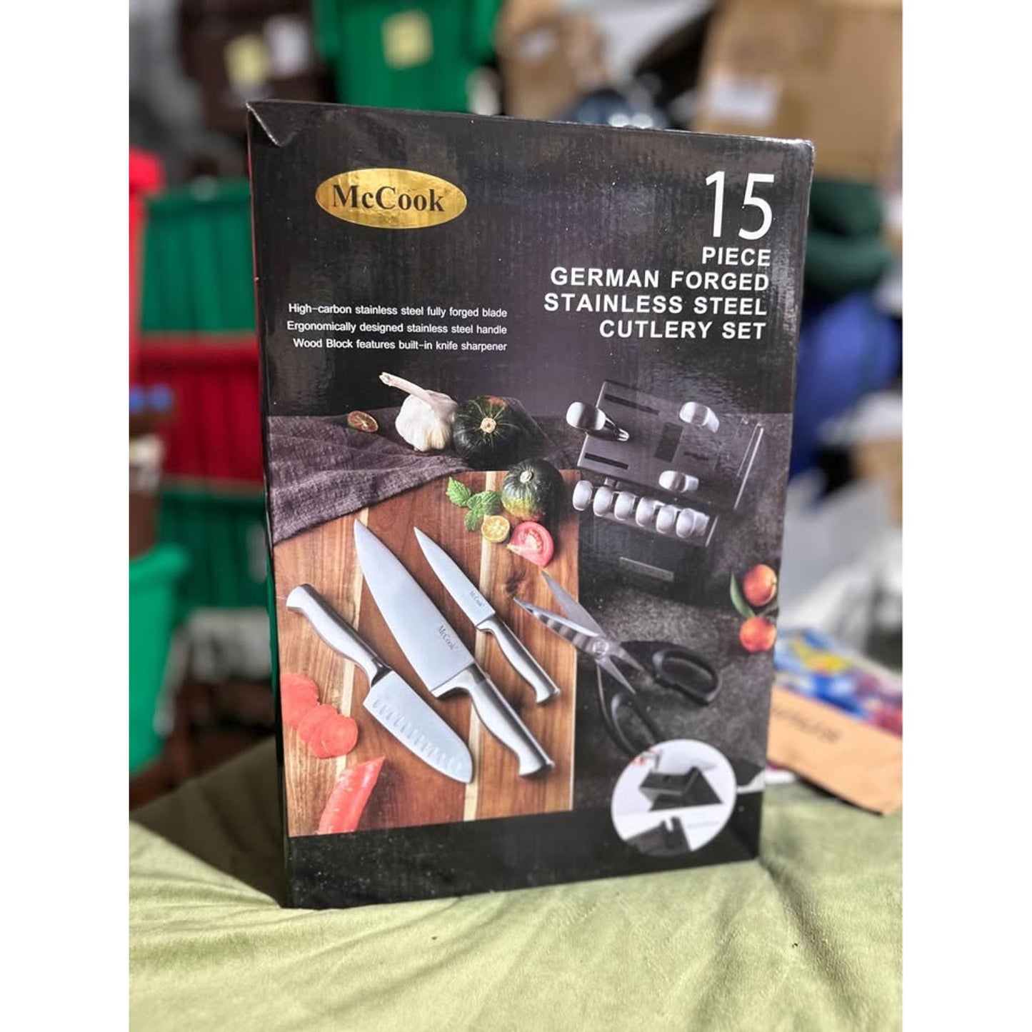 McCook Forged Stainless Steel Knife Block Set – New, Verified Complete