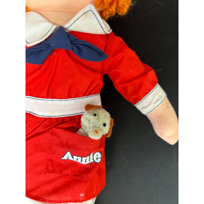 Vintage 1982 Knickerbocker Little Orphan Annie Doll w/ Sandy Dog 16"
