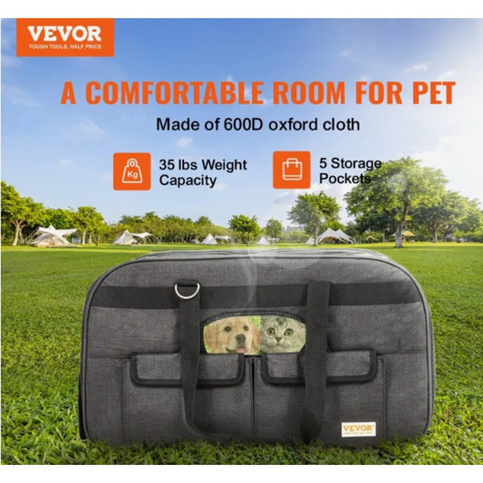 Rolling Pet Carrier w/ Wheels & Telescopic Handle — Fits Pets Up to ~35 lbs