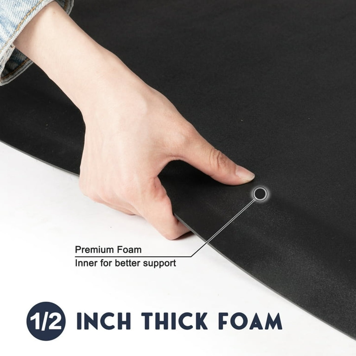 3x4 Anti-Fatigue Barber/ Salon Floor Mat, 1/2" Thick, Square Base