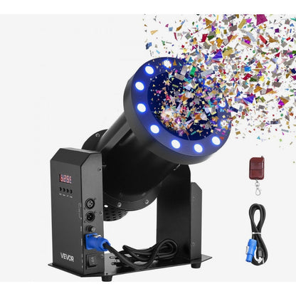 VEVOR 1500W Electric Confetti Machine with LED Lights & Remote