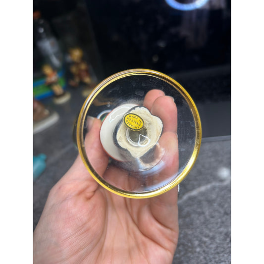 Authentic Goebel Figurine Stem Wine Glasses 6pc Excellent Condition