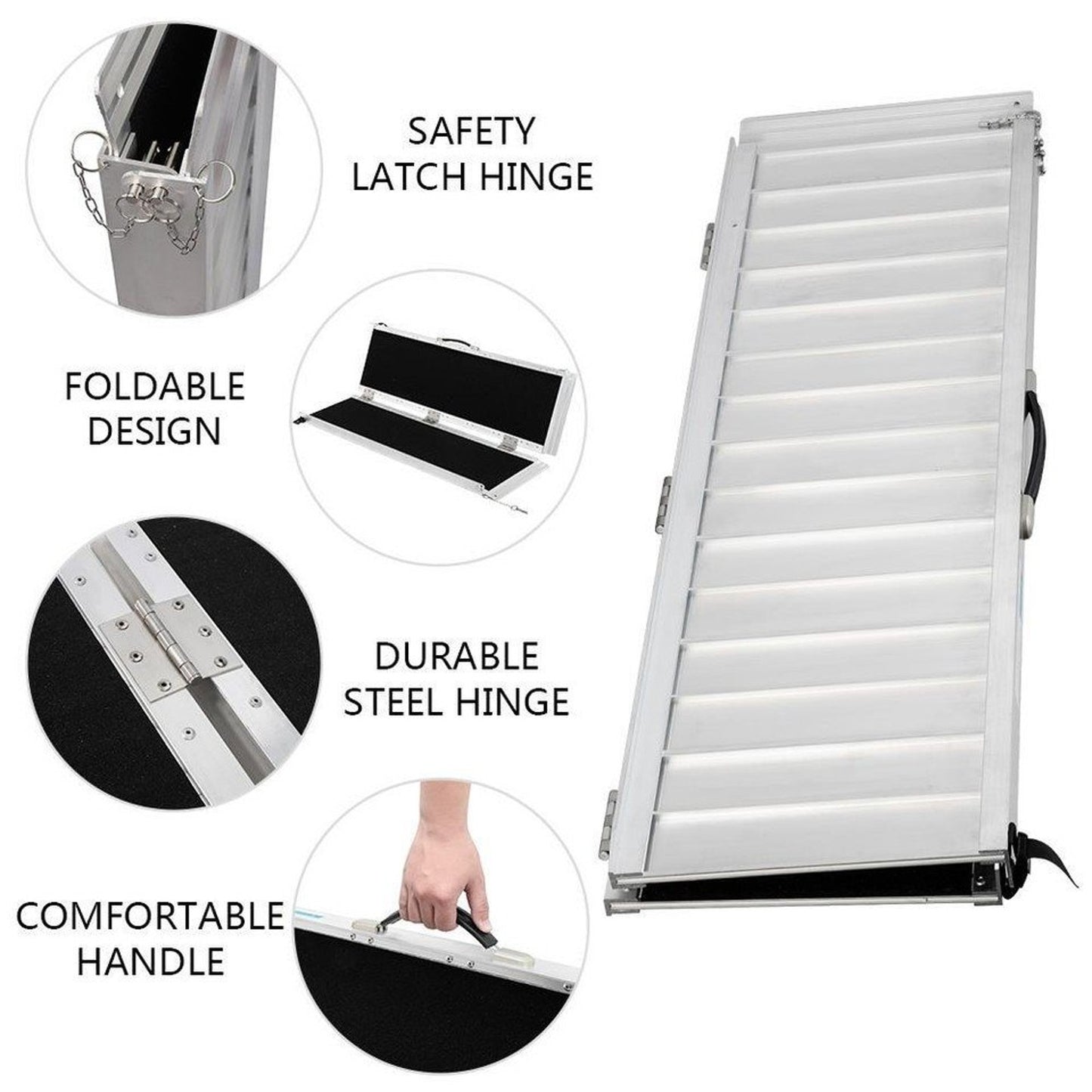 3" Portable Aluminum Ramp – Foldable, Lightweight