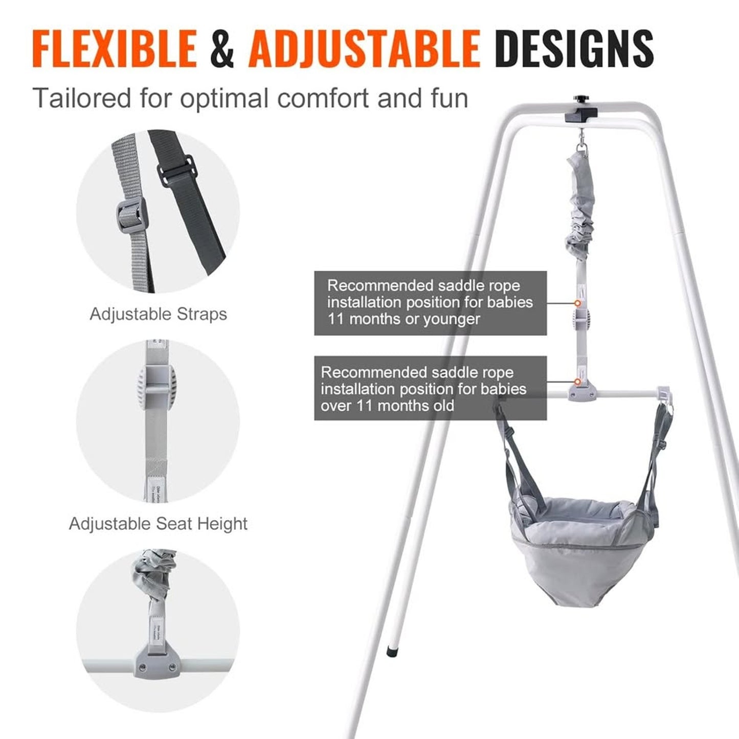 Infant Monster Jumping Fitness Bracket – Model HHF002‑2 (For Babies up to ~35 lb)