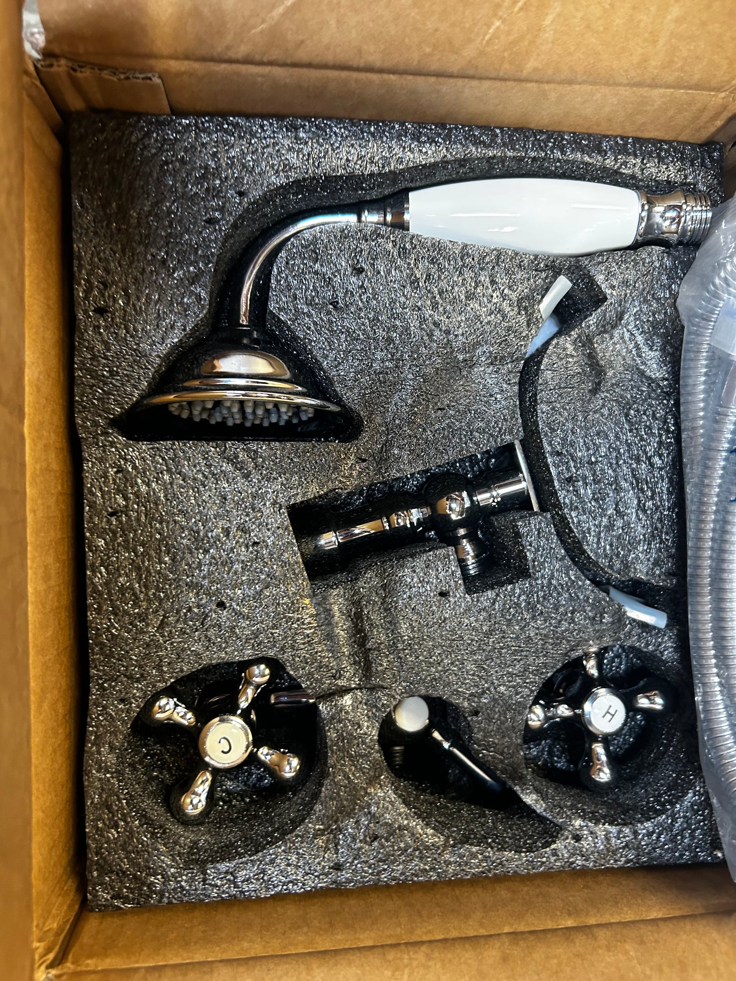 New Wall Mount Clawfoot Tub Faucet with 360° Swivel Spout