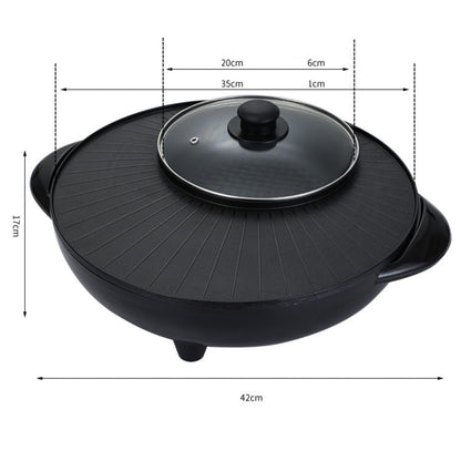 2-in-1 Smokeless Electric BBQ Grill & Hot Pot, 5.28QT Nonstick