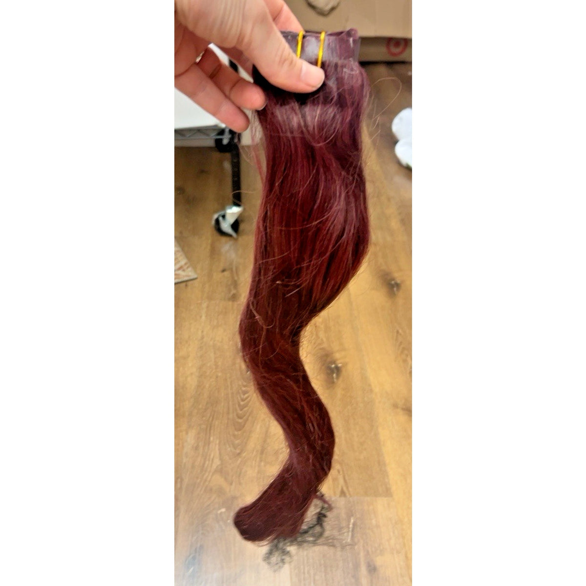 NEW Irresistible Me 20" 160g Human Hair Clip-In Extensions - 99J Cherry Red