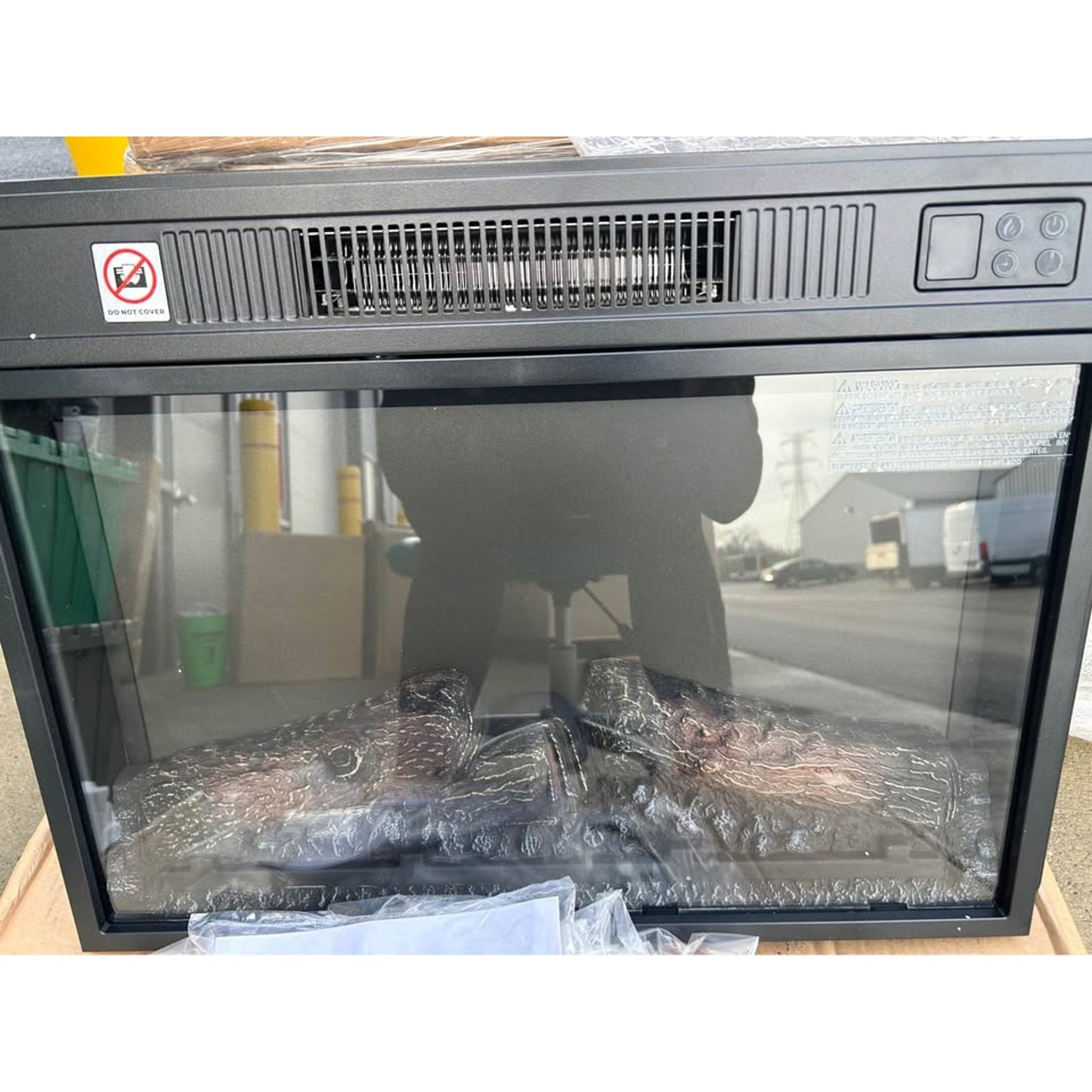 23" Electric Fireplace Insert with App Remote 1400W Black