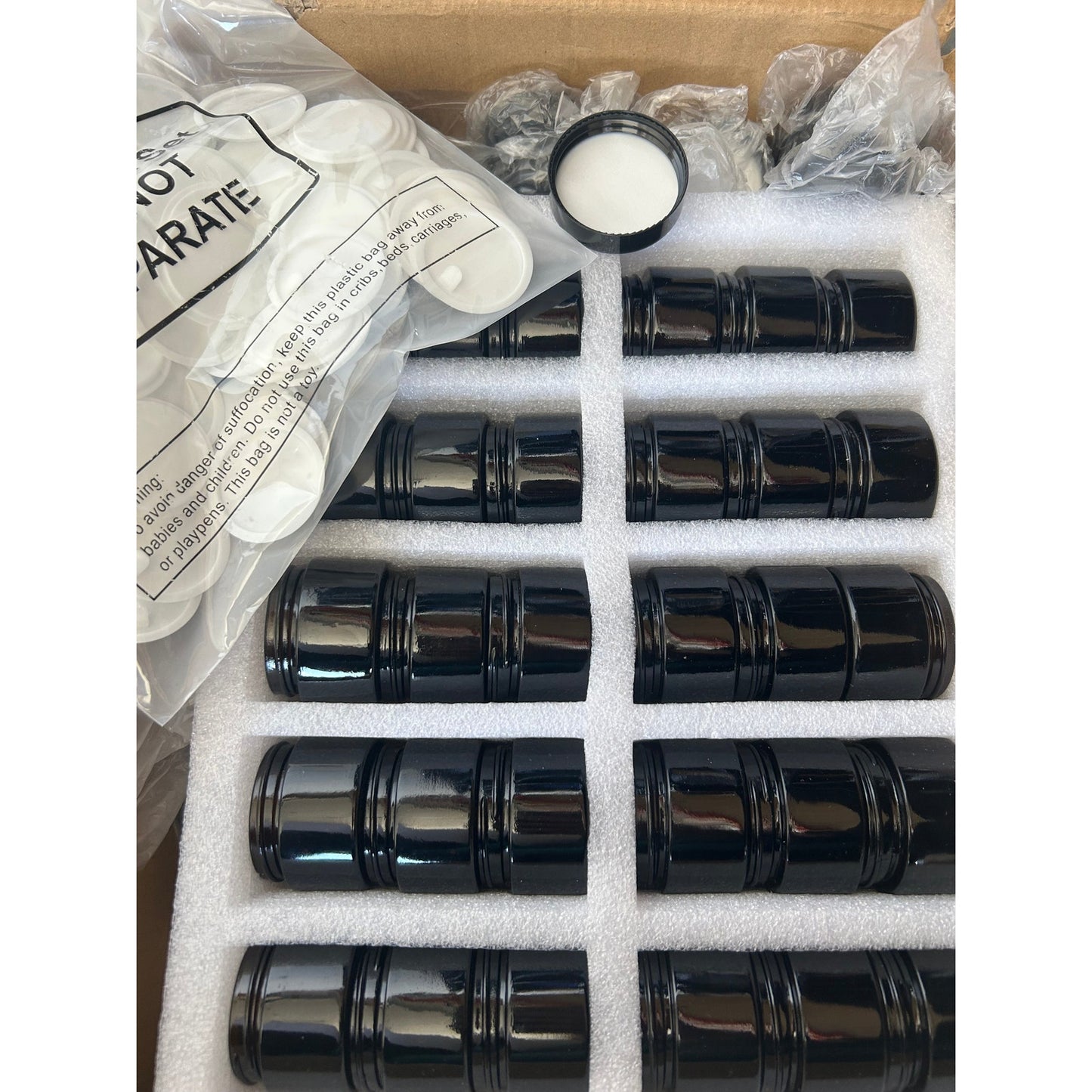 60-Pack 1 oz Glass Cosmetic Jars with Lids –Creams, Balms & DIY