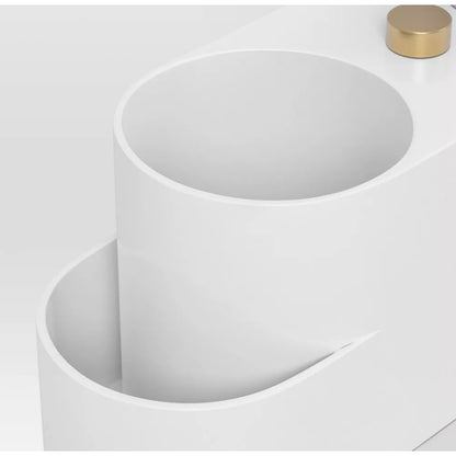 White Globe Touch Lamp With Organizer Modern Table Lamp 2 for 12