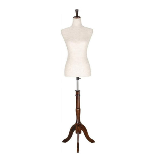 Female Torso Mannequin Dress Form with Wooden Tripod Stand – Size 6-8, New in Box