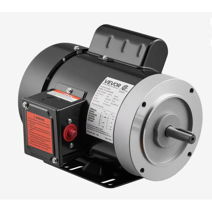 VEVOR 1/2 HP Electric Motor 1725 RPM 115/230V Single Phase 56 Frame