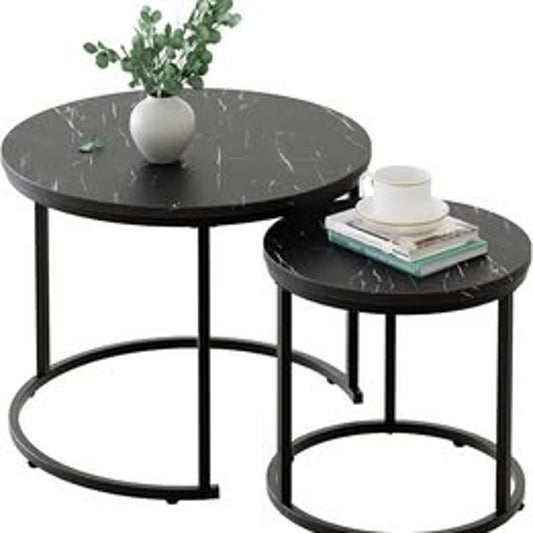 New in box, Round Nesting Coffee Table Set – 2 Pieces