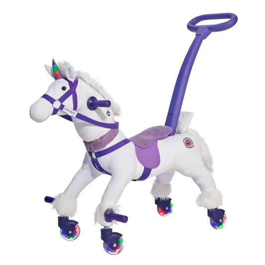 Power Pony Push Riding Toy – Crystal Model, 100 lb Capacity