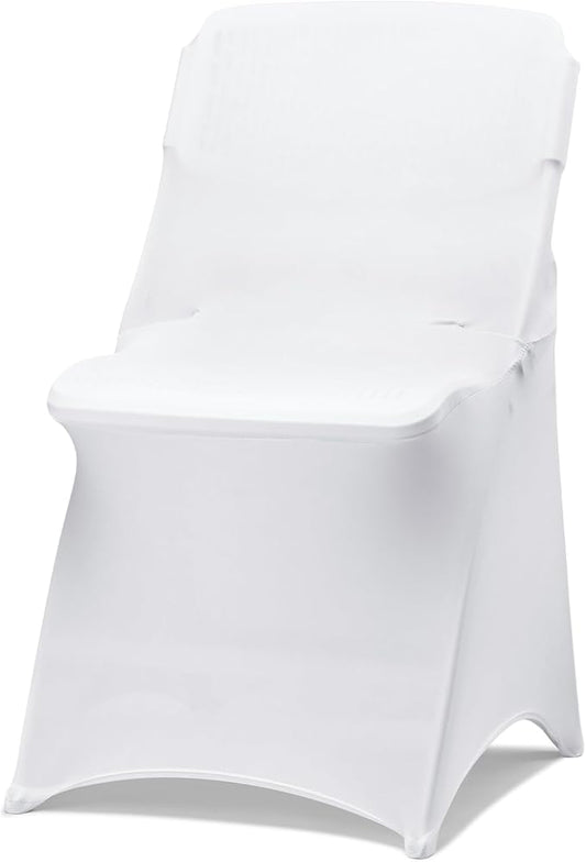 30-Pack, White, Folding Chair Spandex Slipcovers