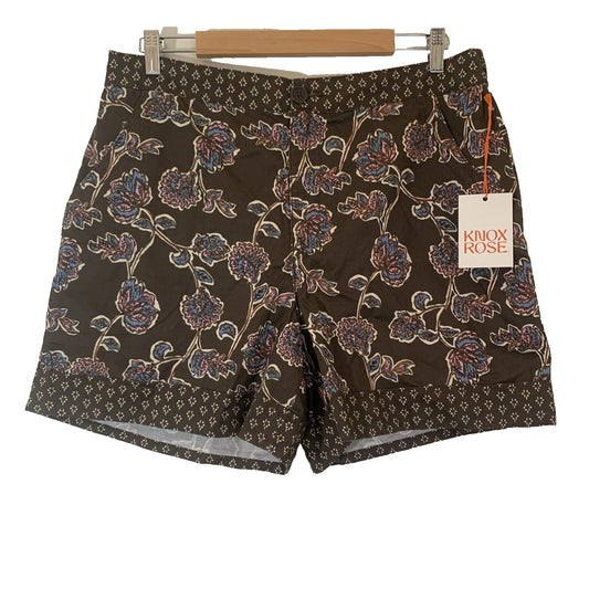 Knox Rose Floral Shorts Womens XS- Boho Cottagecore, Contrast Trim, NWT