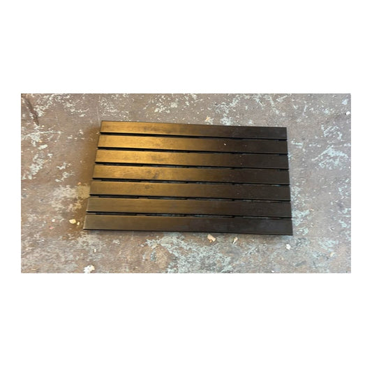 Bamboo Slatted Bath Mat Black