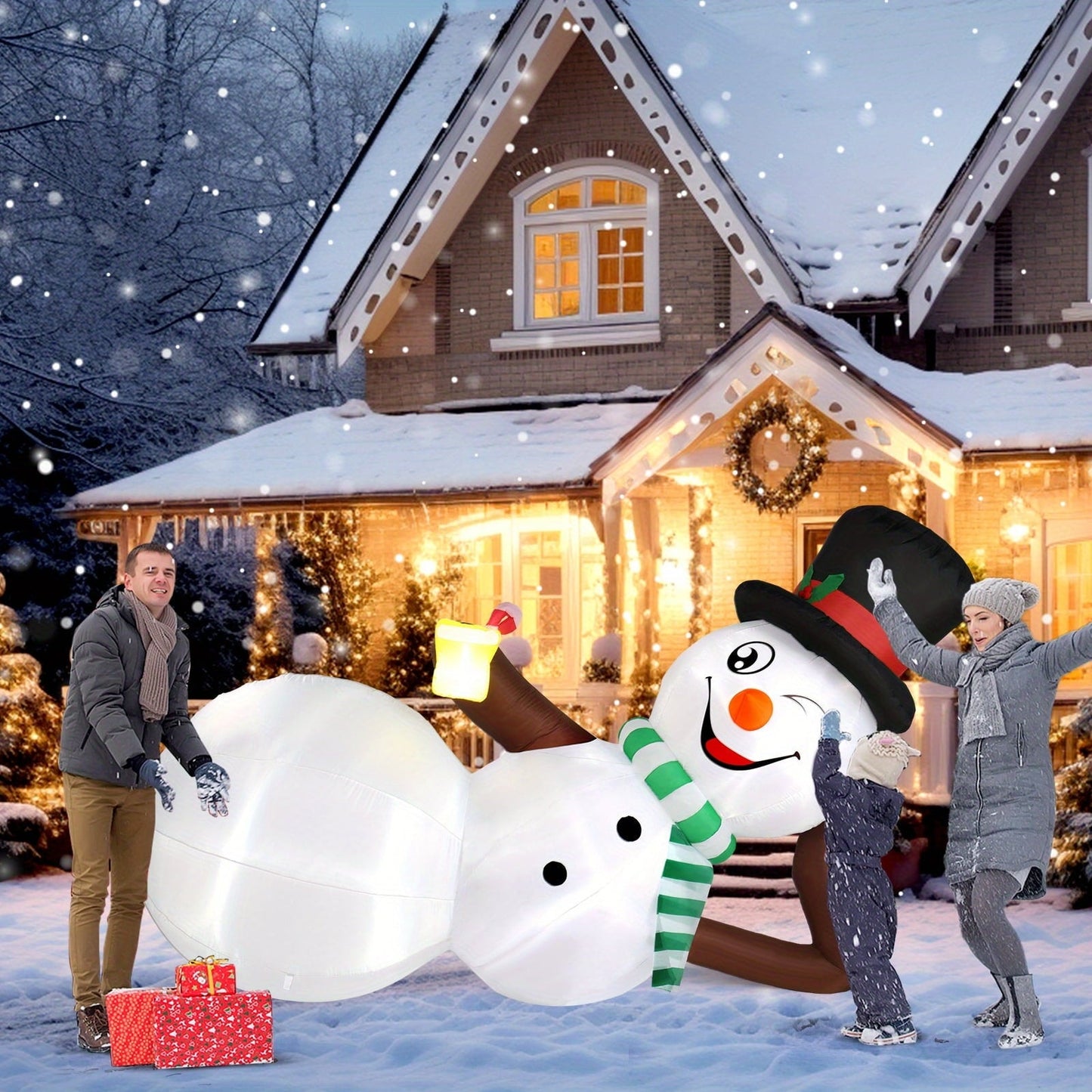 LED Inflatable Snowman 6ft Holiday Yard Decoration