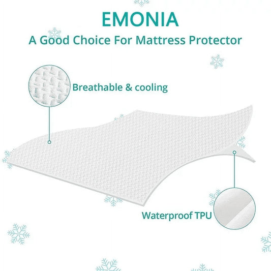 King Waterproof Bamboo Mattress Protector, Cooling, Fits Up to 21"